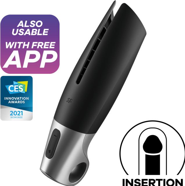 Productafbeelding Satisfyer Power Masturbator - Zwart / Zilver