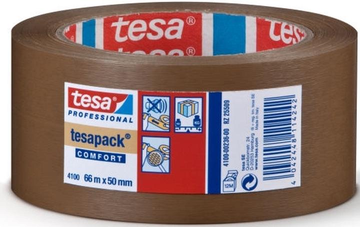 Immagine prodotto Beiersdorf Pakketape Tesa 4100, PVC, 50 mm x 66 m, marrone, confezione da 6 pezzi (50 mm)