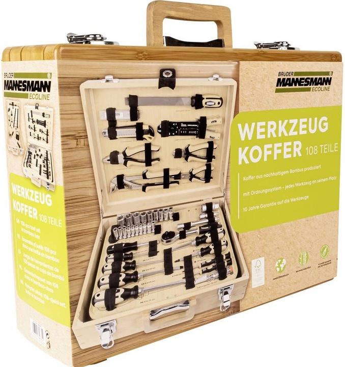 Image du produit Mannesmann Boîte à outils (108 pièces)