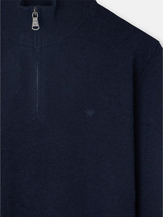 Image du produit Silbon Pull col montant 1/4 zip en laine mélangée (L)
