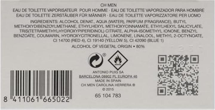 Actual product image Carolina Herrera C herrera ch men etv 100ml (Eau de toilette, 100 ml)