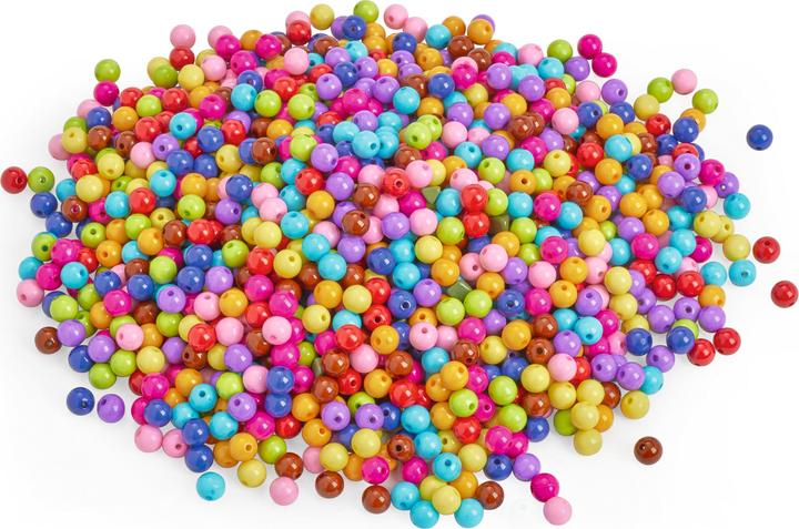 Produktbild VBS XXL Perlen "Multicolor-Opak", Ø 7 mm, 500 g