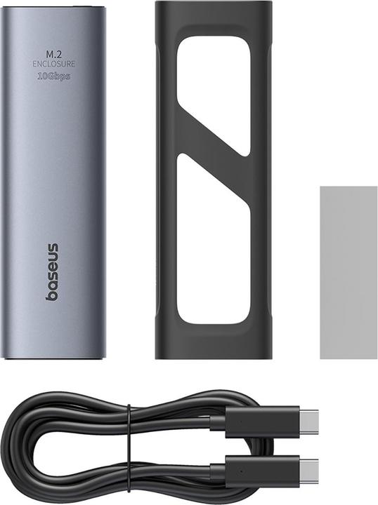 Actual product image Baseus FlyJoy Series SSD Enclosure (M.2 NVMe) Space Grey (M.2)