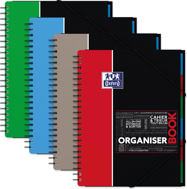 Oxford Organiserbook (A4+, Kariert, Harter Einband)