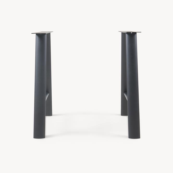 Produktbild En.Casa Tischgestell 2er Set Hullem Stahl 72x70x10 cm Schwarz