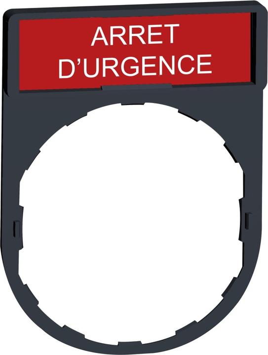 Produktbild Schneider Electric Schildträger mit Schild ARRET-DURGENCE
