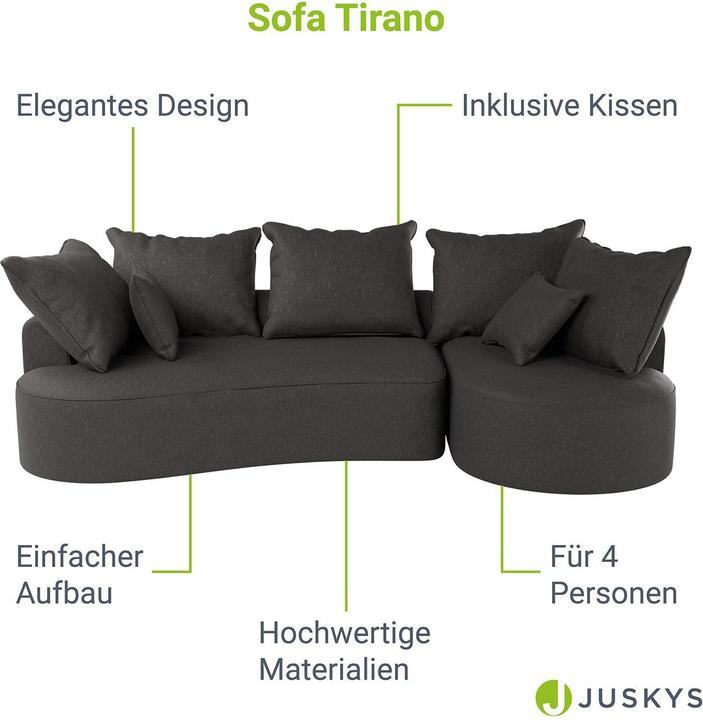 Produktbild Juskys Sofa Tirano (2-Sitzer)