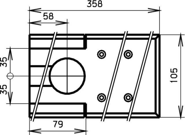 Actual product image Dormakaba Cover plate for BTS 75V / 80 (Entrance door, French window, Room door, Wooden door, Indoor)