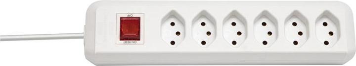 Produktbild Brennenstuhl cleverLINE 6-fach Steckdosenleiste mit Schalter 3m H05VV-F 3G1.0 weiss CH (6x, 3 m)
