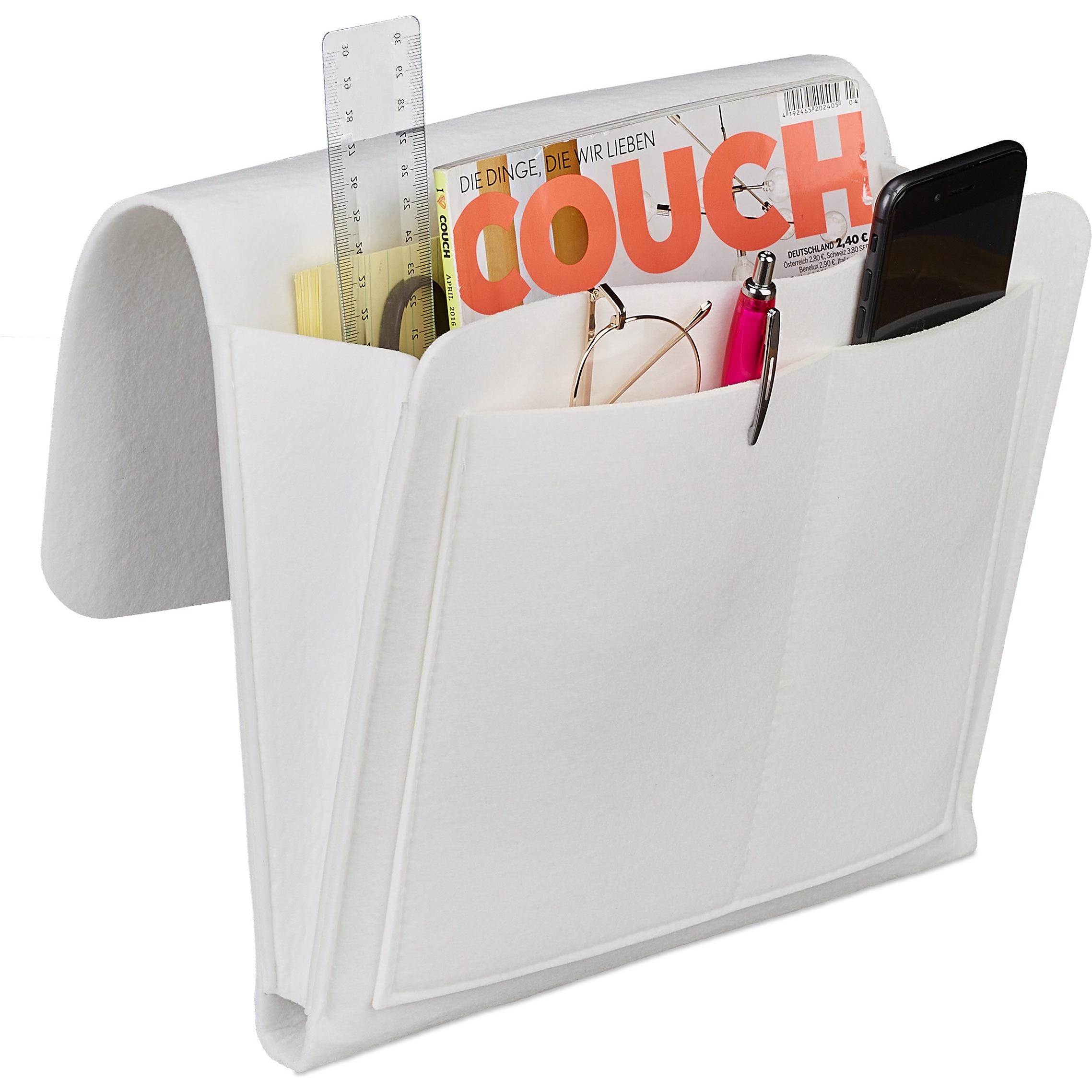 Relaxdays, Aufbewahrungskorb, Betttasche (1 x, 28 x 5 x 26 cm)