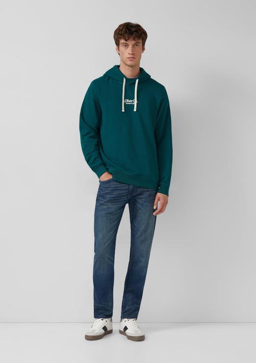 Produktbild s.Oliver Sweatshirt Kapuzenpullover aus Baumwollmix mit Label-Print (M)