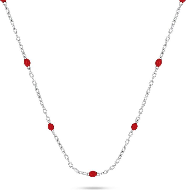 Immagine prodotto Brilio Argento - Collana in argento con perline rosse NCL112WR (Argento)