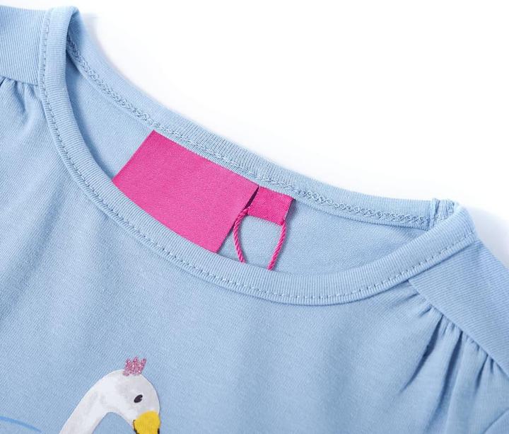 Produktbild vidaXL Kinder-Langarmshirt Hellblau 116,Material: 95 % Baumwolle. 5 (116)