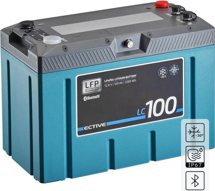 Actual product image Ective LC 100 Marine LT IP67 LiFePO4 Lithium supply battery (12 V, 100 Ah)