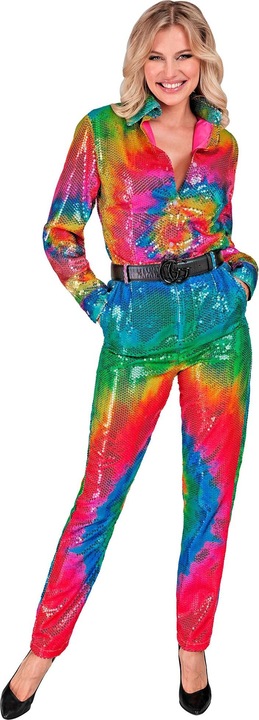 Produktbild Widmann Pailletten Hose in Tie-Dye Muster Rainbow