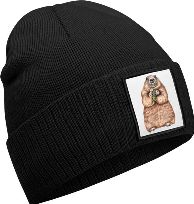 Image du produit Polypins Mütze Murmeltier schwarz (Taille unique)