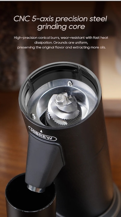 Productafbeelding HiBREW G5 Elektrische koffiemolen 48mm conische wortelmolen