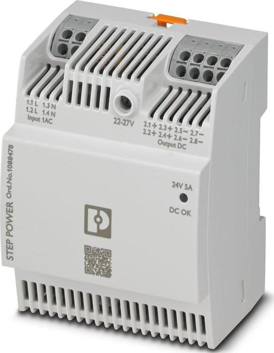 Produktbild Phoenix Contact Phoenix 1088478 STEP3-PS/1AC/24DC/5/PTStromversorgung