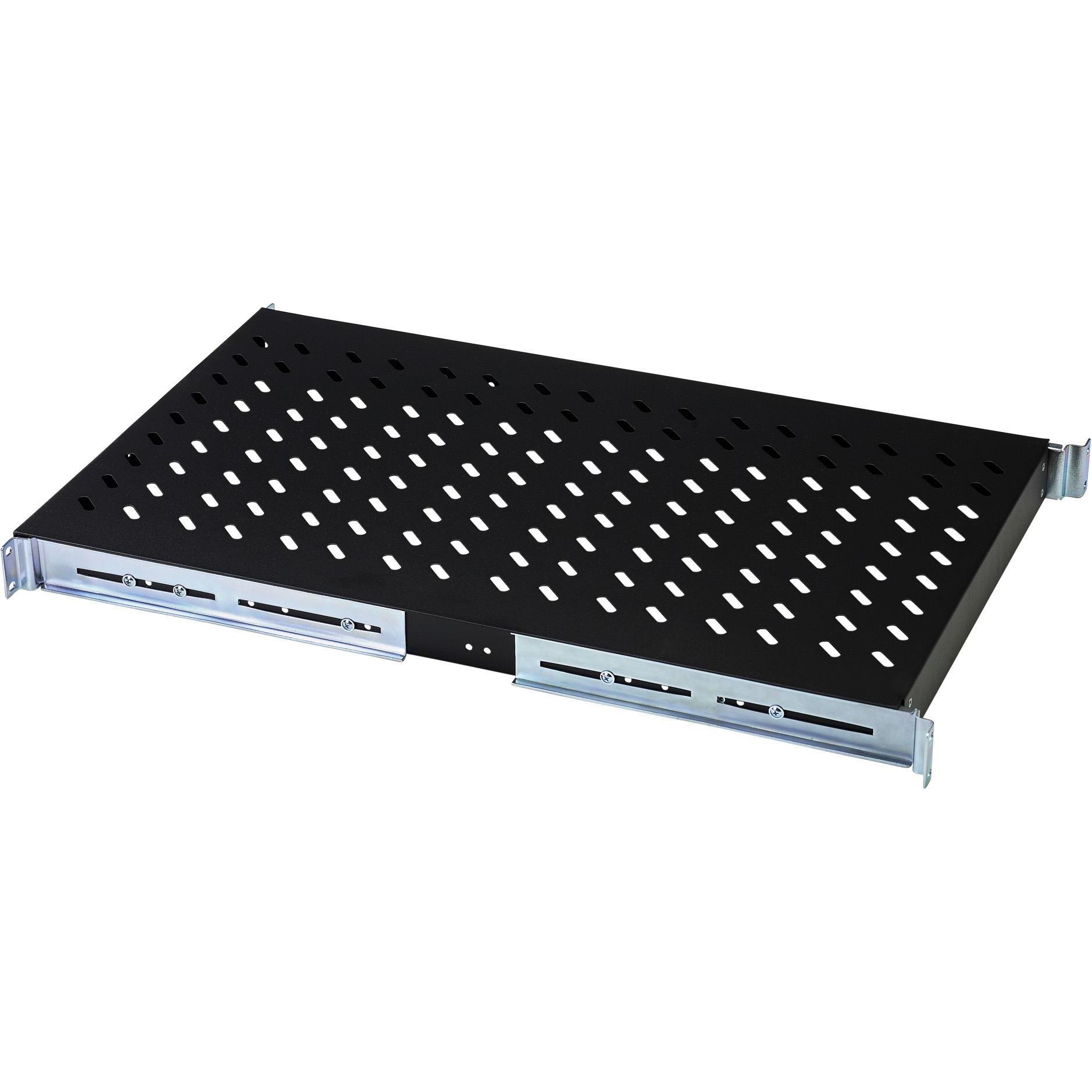 Thumbnail - Digitus DN-19 TRAY-2-1000-SW Fachboden ausziehbar, 1HE, 720mm Tiefe, Serverschrank Zubehör, Schwarz
