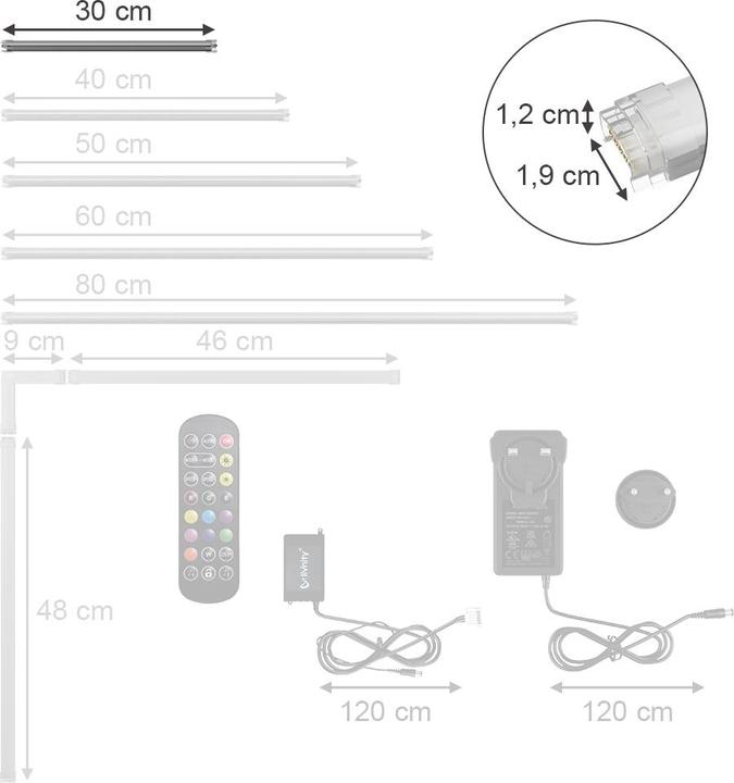 Actual product image Vicco Stripe (RGBW, 30 cm, Indoor)