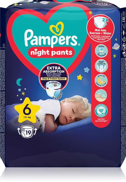 Image du produit Pampers Nachtwindelhose (Taille 6, Pack, 19 pcs)