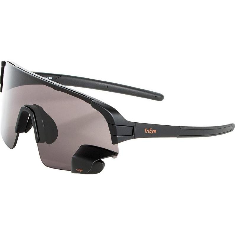 Tri Eye, Herren, Sportbrille, View Sport Standard (Black, Smoke), Schwarz, Grau