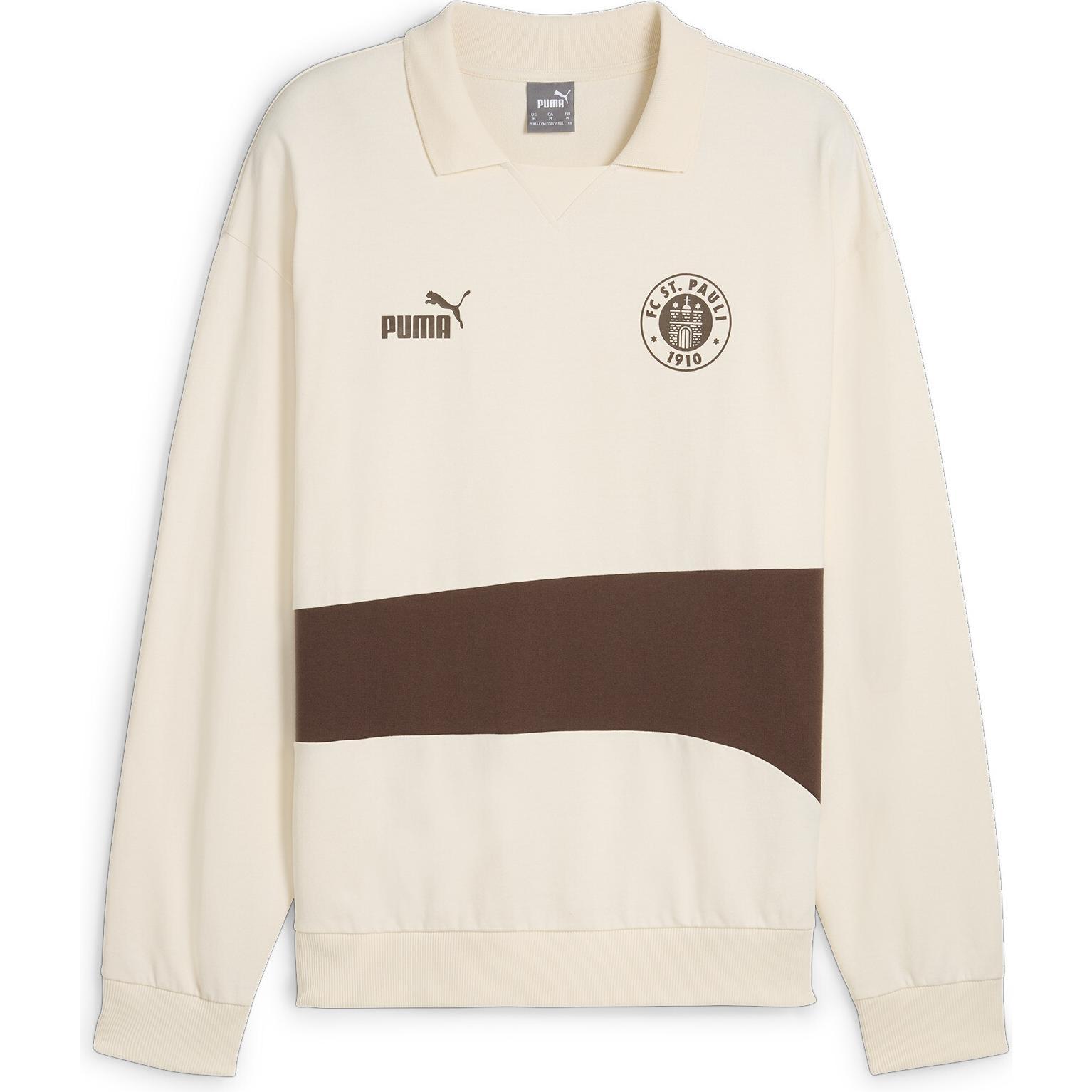 Puma, Herren, Sportshirt, FCSP ftblCulture+ Sweat Drill Top (XXL), Beige, XXL
