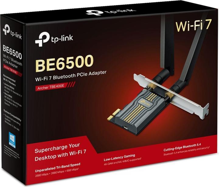 Produktbild TP-Link WRL ADAPTER 6500MBPS WI-FI 7/ARCHER TBE400E (Mini PCI Express)