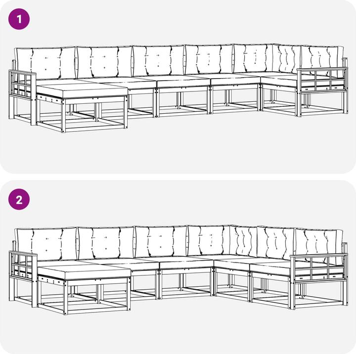 Produktbild vidaXL Outdoor-Sofa