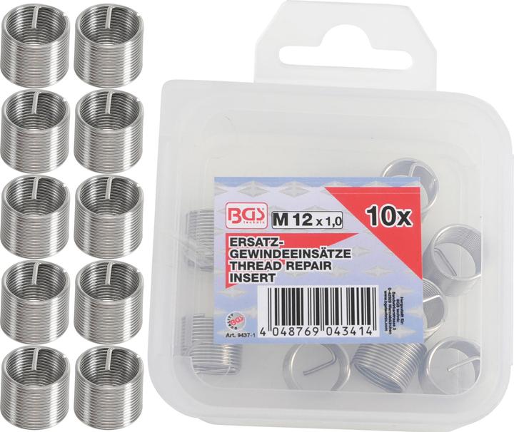 Image du produit BGS Inserts taraudés | M12 x 1,0 mm | 10 pièces