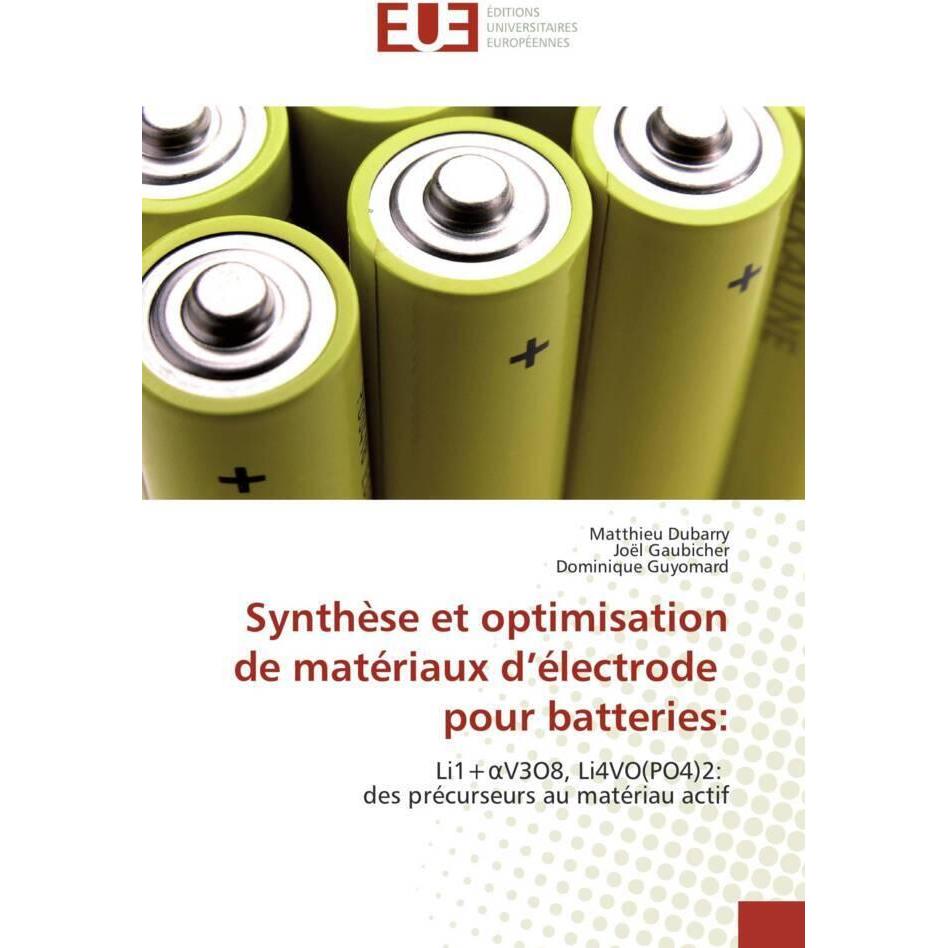 Synthèse et optimisation de matériaux d'électrode pour batteries:, Fachbücher von Joël Gaubicher, Matthieu Dubarry, Domi...