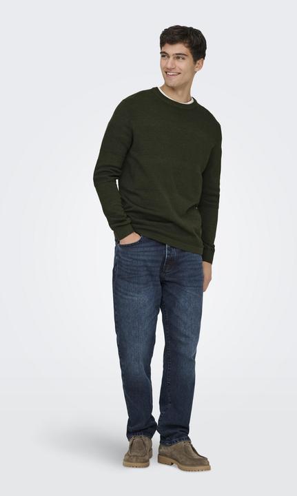 Produktbild Only & Sons Onsmalik Reg 12 Pinaple Crew Knit (M)