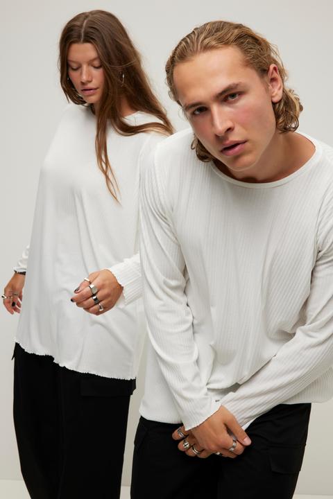 Immagine prodotto Studio Untold Maglia unisex in jersey a costine con scollo a girocollo e maniche lunghe (XL)