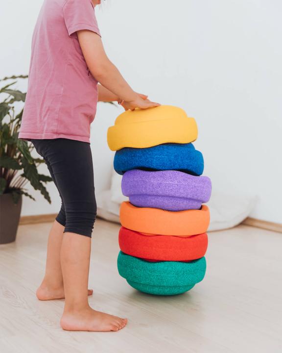 Actual product image Stapelstein Rainbow set of 6