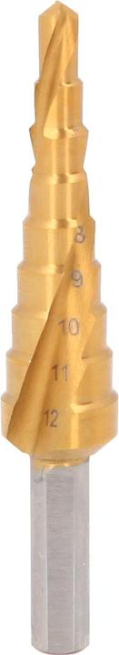 Actual product image KS Tools HSS-TiN step drill (12 millimetres)