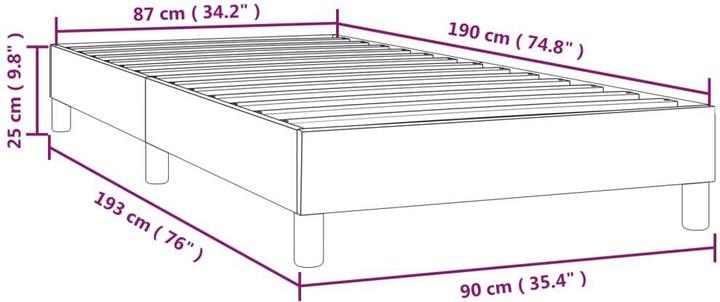 Immagine prodotto vidaXL Boxspringbettgestell (90 x 190 cm)