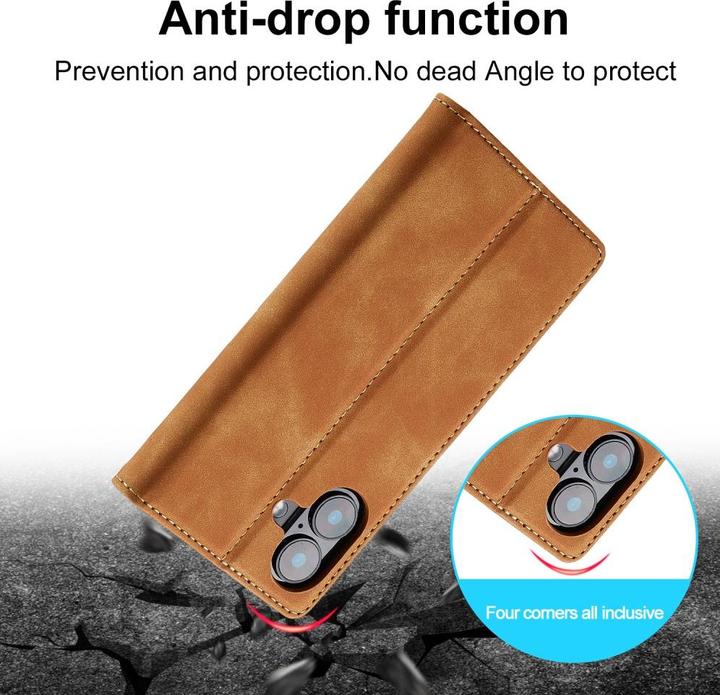 Produktbild Ueli Express Leder Buch Etui Tasche mit Kartenfach (Apple iPhone 16)