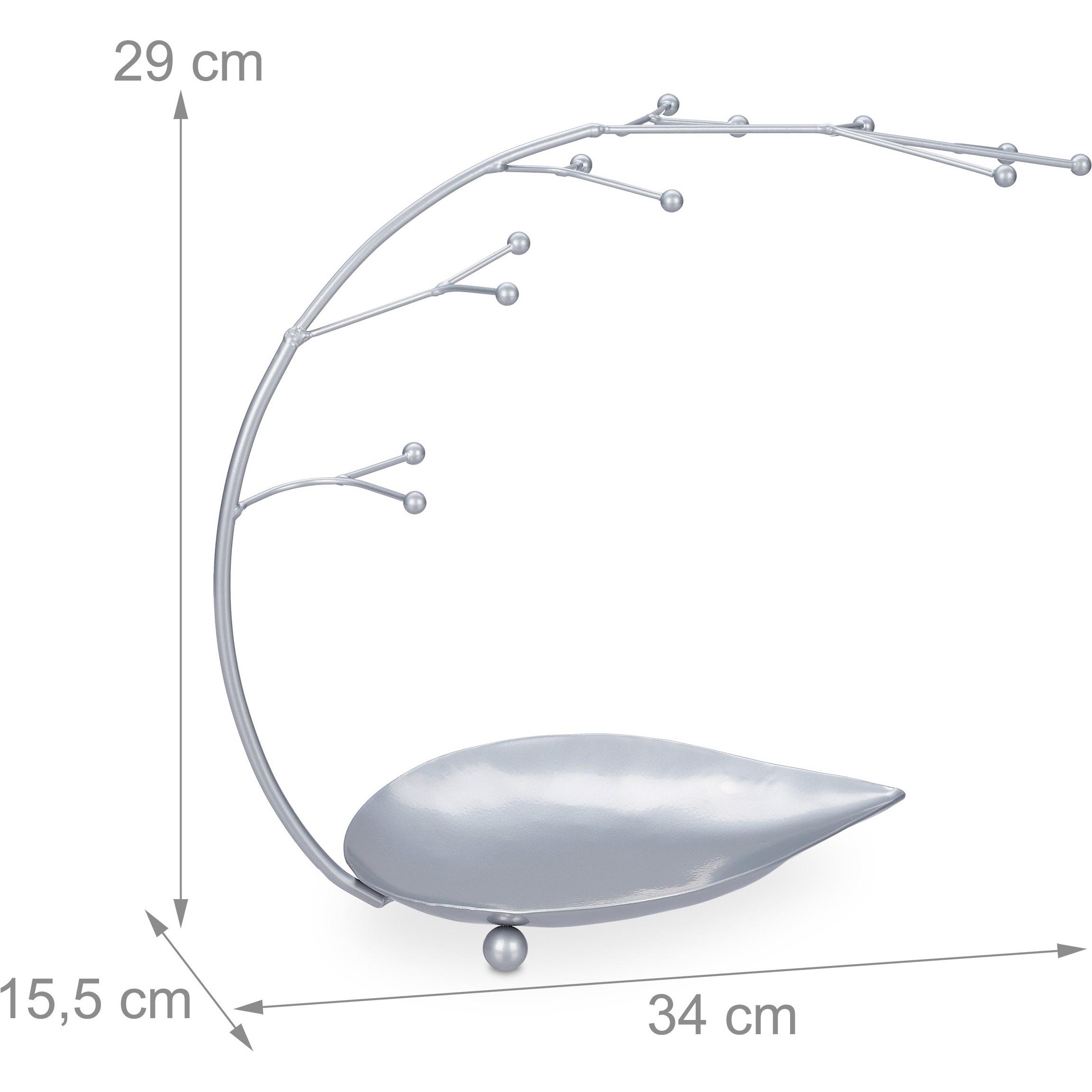 Thumbnail - Relaxdays, Uhrenbox + Schmuckaufbewahrung, Schmuckständer, Silber