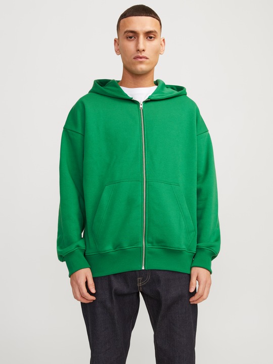 Produktbild Jack & Jones Plain Zip hoodie Kapuzenpullover mit Reissverschluss (M)
