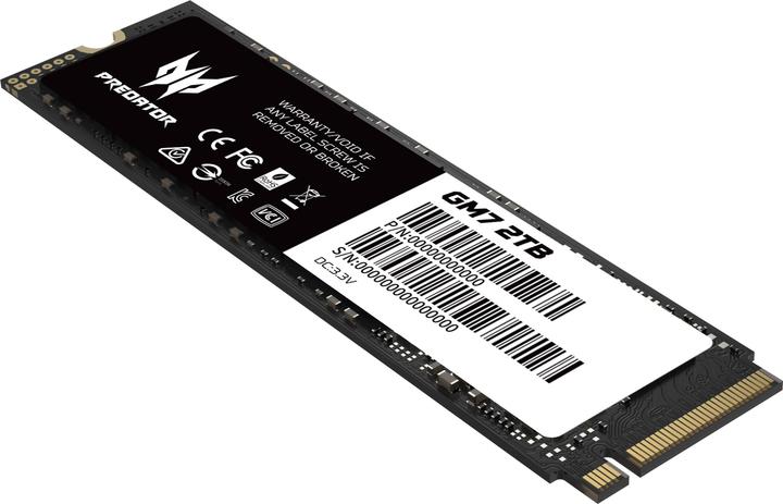 Actual product image Acer Predator SSD GM7 M.2 NVMe PCIe Gen 4*4 2TB (2000 GB, M.2)
