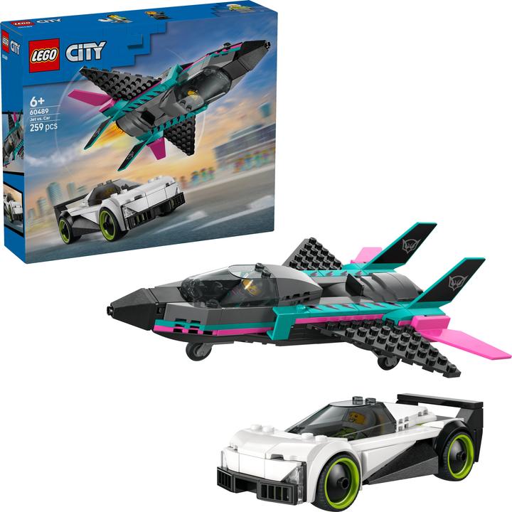Actual product image LEGO Düsenflieger vs. Rennauto (60489, LEGO City)