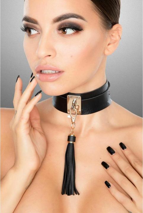 Image du produit Kinky Diva teasing tassel collar noir/or