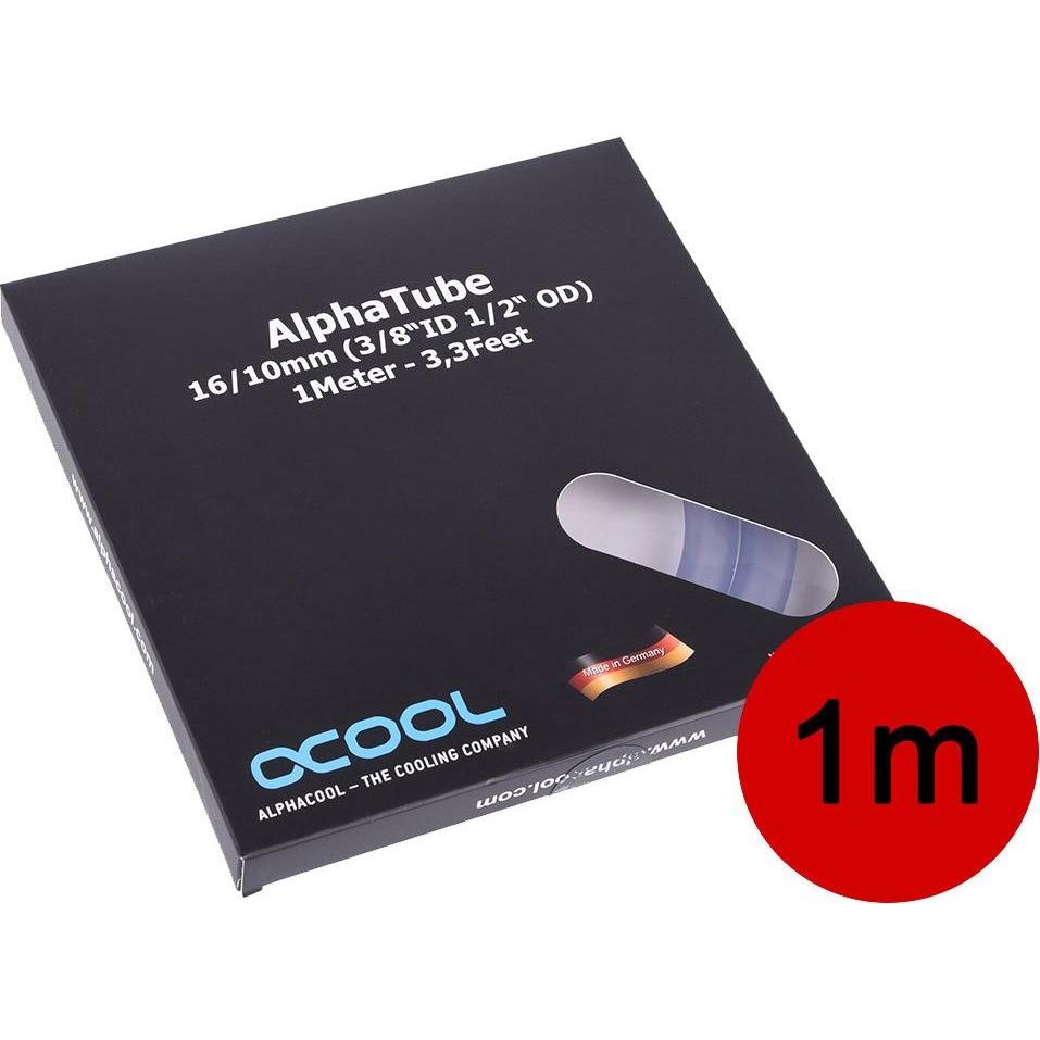 Thumbnail - Alphacool AlphaTube Schlauch HF 16/10mm - Klar 1 m (1 m, Kunststoff), Wasserkühlung Schlauch, Transparent