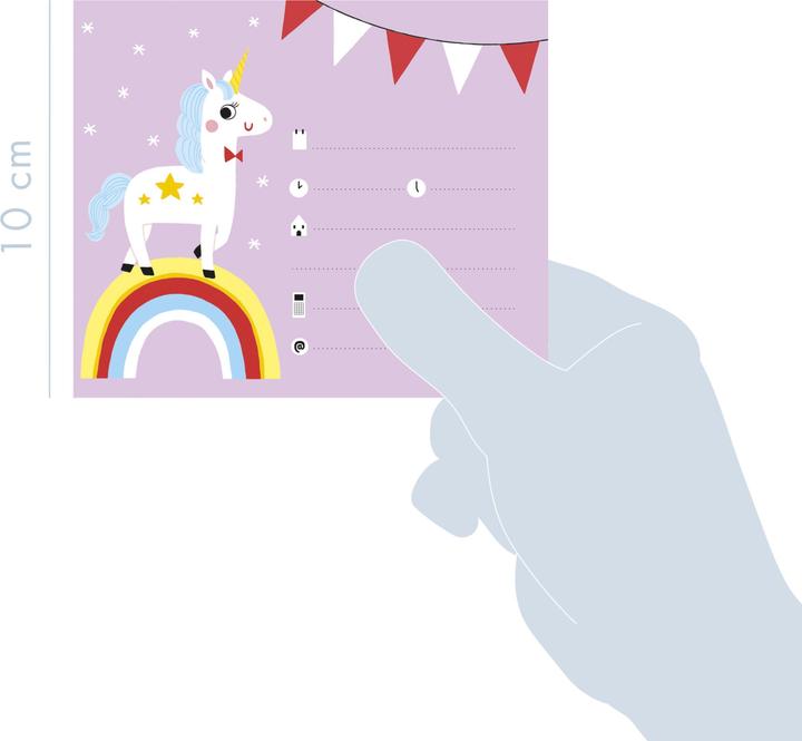 Image du produit Avenue Mandarine Carte d'invitation Licorne 17 x 10 cm (12 pcs)