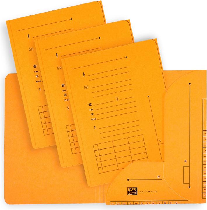Actual product image Elba ULTIMATE folder with 2 flaps, DIN A4, yellow made of 240 gsm CANSON cardboard, flaps pre-cut (A4, 25x)