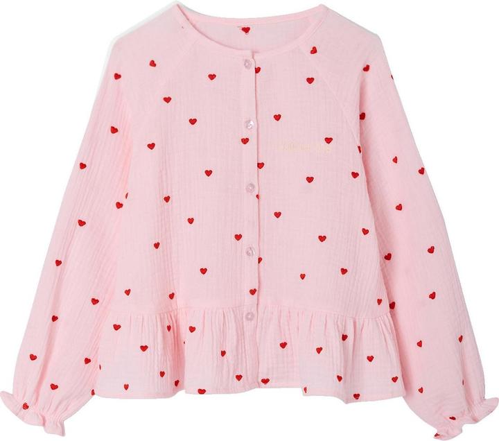 Immagine prodotto Vertbaudet Musselinbluse Mädchen mit Knopfverschluss (128)