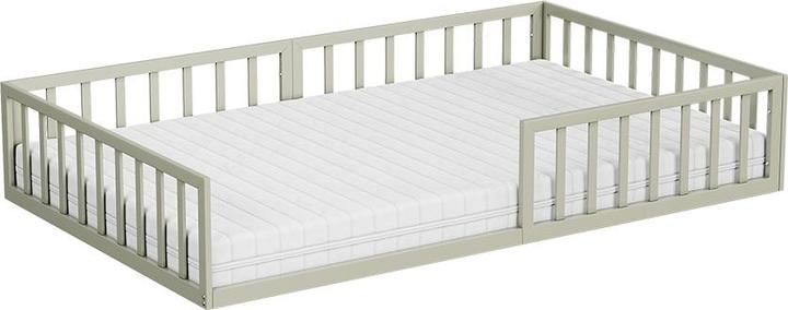 Produktbild VitaliSpa Bodenbett aus Metall Minno, Greige, 120x200 mit Matratze (120 x 200 cm)