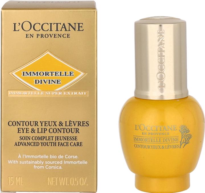 Image du produit L'Occitane Immortelle Divine Soin contour des yeux et des lèvres (Fluide pour le soin des yeux, 15 ml, Journée)
