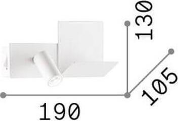 Actual product image Ideal lux KOMODO LED wall light 4.5W black warm white 291796 (250 lm)