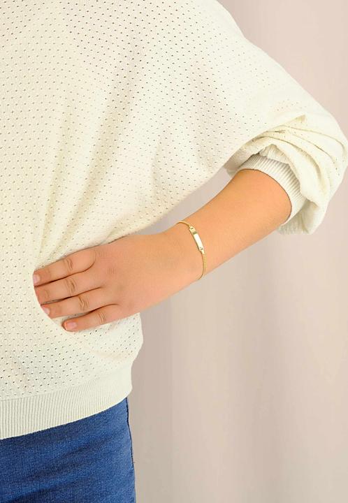 Immagine prodotto Muau Bracciale con badge (14 cm, Oro giallo 750/18 carati)